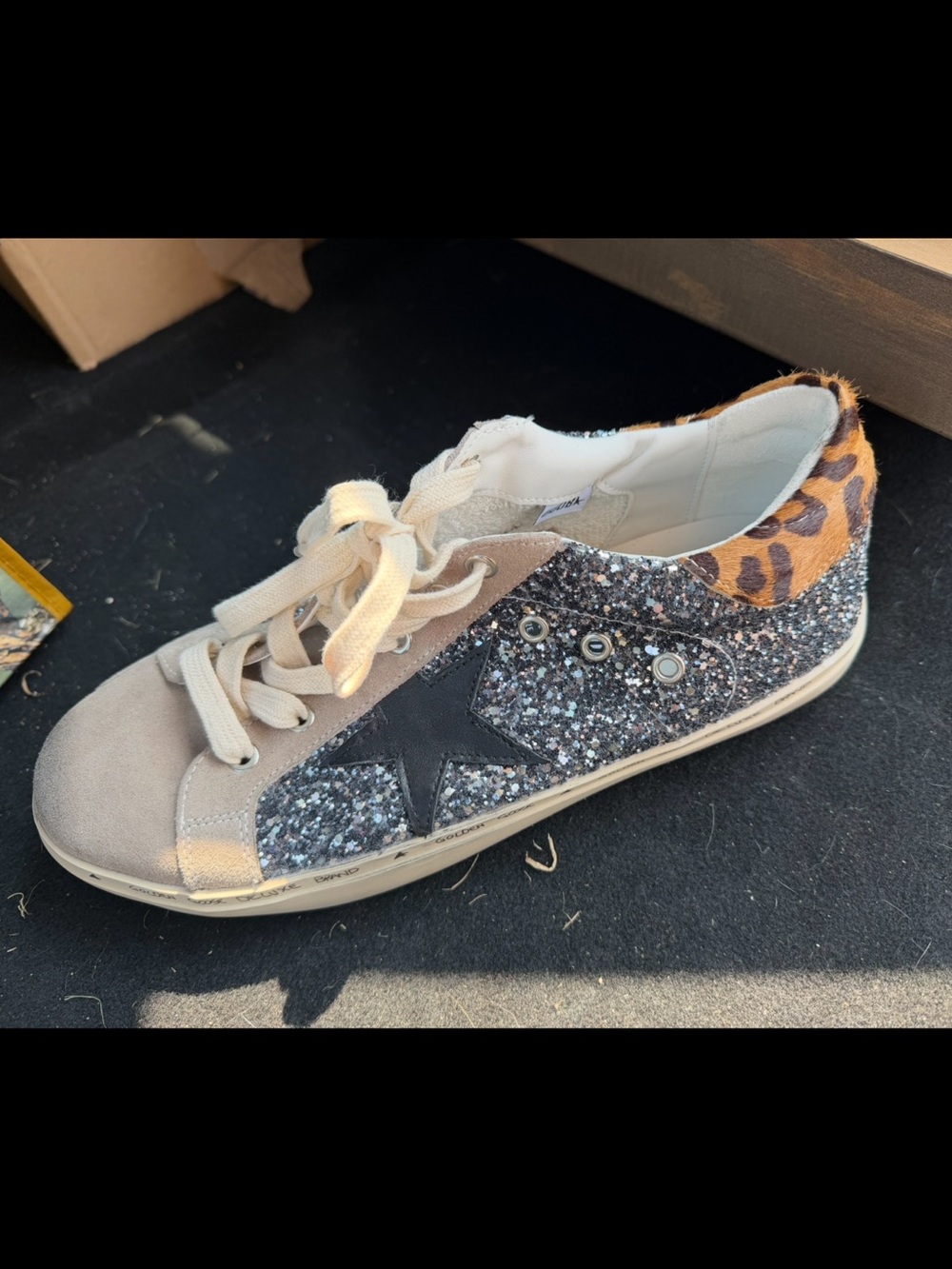 Golden Goose Super-Star Glitter Low Top Sneakers